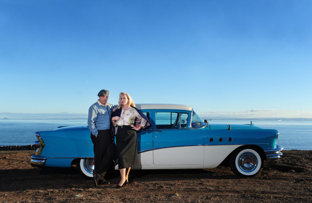 The Throwbacks - DJ Tojo and Vintage Jewellery Trader Mary Moyes from Dunfermline in Fife have been into the 50's scene for over 30 years.