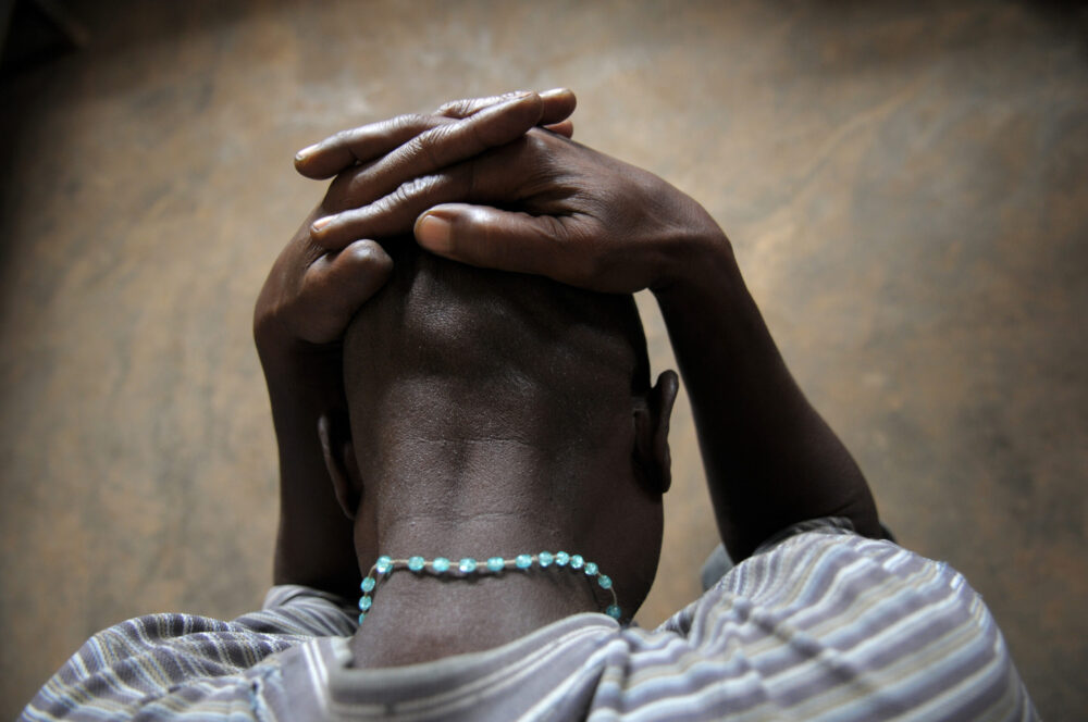 Convicted rapist Lieutenant Anzolima Adu, 58, a Congolese soldier who is serving a three-year sentence at The Central Prison in Bukavu for raping a 12-year-old girl.